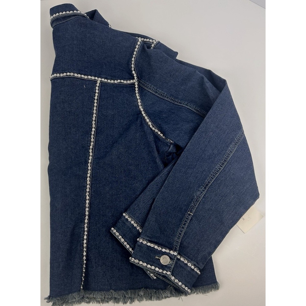 Cato Collection Limited Edition CZ studded denim jean jacket NWT XL - Picture 9 of 9